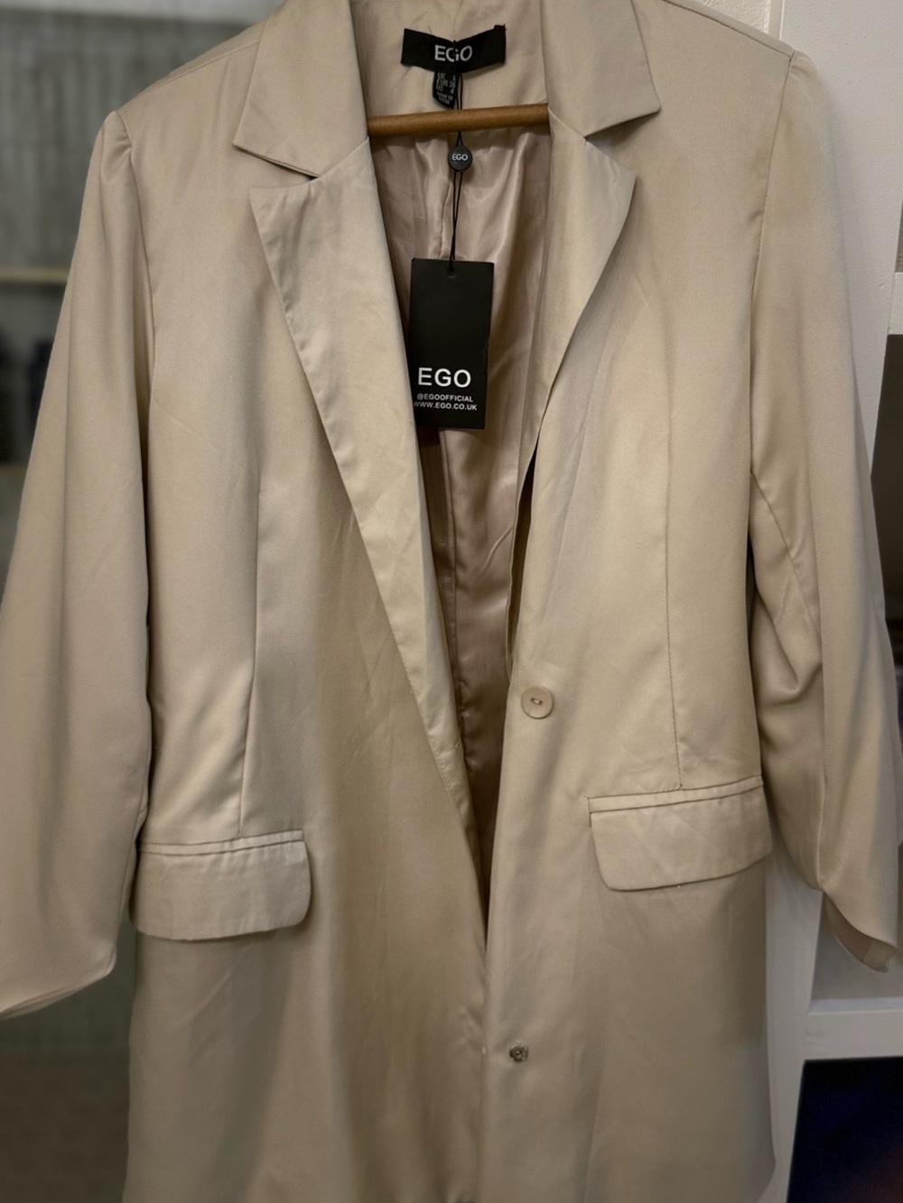 EGO Women's Cream Blazer Dress